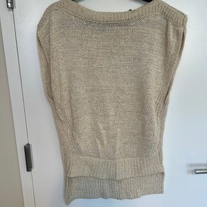 NEHERA Knitwear Oversized Sleeveless Cream Sweater